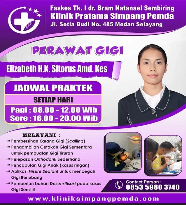 Klinik Simpang Pemda - Pelayanan Hebat Pengobatan Tepat - Klinik Terbaik di Kota Medan - Scaling Pukul 14.00-16.00 Cuma 100 Ribu! Bebas Karang Gigi, Makin Percaya Diri Bareng Perawat Elizabeth di Klinik Simpang Pemda