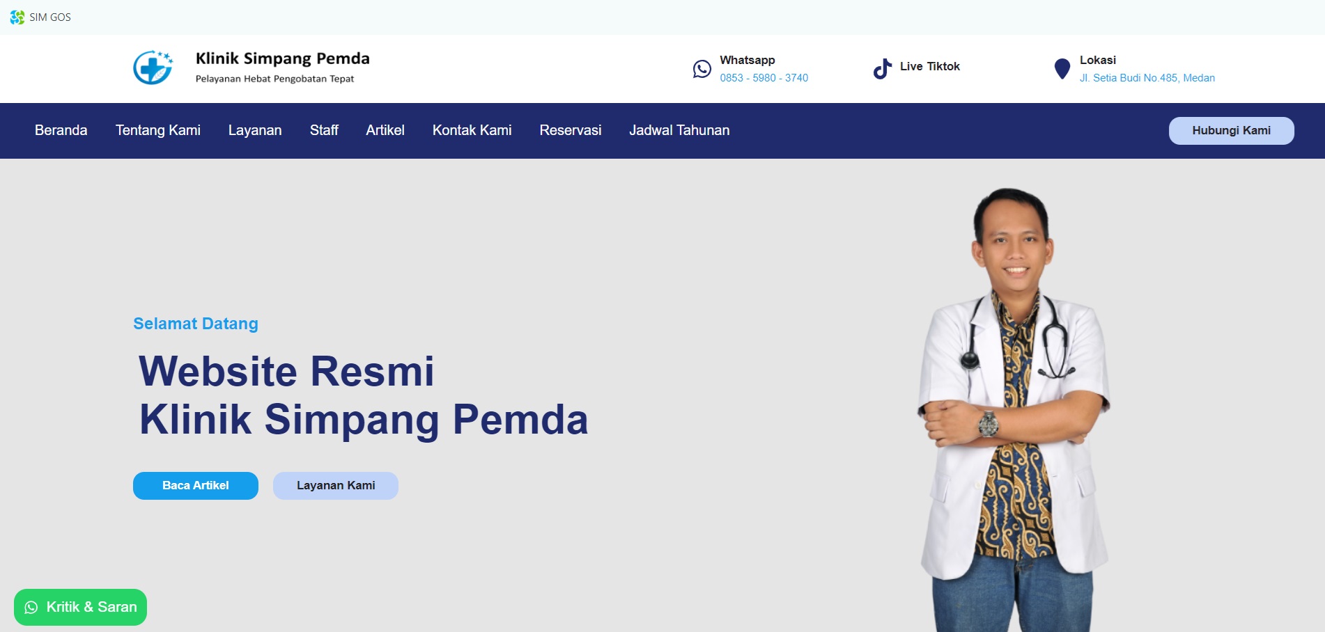 TPMD dr. Bram Natanael - Pelayanan Hebat Pengobatan Tepat - Klinik Terbaik di Kota Medan - Program Layanan Telemedicine di Klinik Pratama Simpang Pemda Medan mudahkan Masyarakat Akses layanan Kesehatan